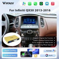 Viknav Linux System Wireless Carplay Android Auto Decoder Box For Infiniti QX50 2013-2016 GPS Navigatipn Original Car Radio Screen