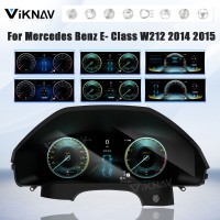 Viknav 12.3 Inch Digital Cluster Car Speedometer For Mercedes Benz E- Class W212 2014 2015 Linux System Car Instrument Cluster Screen Instrument Replacement (NTG4.5)