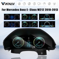 Viknav 12.3 Inch Digital Cluster Car Speedometer For Mercedes Benz E- Class W212 2010 2011 2012 2013 Linux System Car Instrument Cluster Screen Instrument Replacement (NTG4.0)