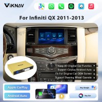 Viknav Linux System Wireless Carplay Android Auto Decoder Box For Infiniti QX 2011-2013 GPS Navigatipn Original Car Radio Screen