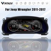 Viknav 12.3 Inch Digital Instrument Cluster For Jeep Wrangler 2011-2017 Virtual Dashboard Screen LCD Speedometer Player Car Digital Panel