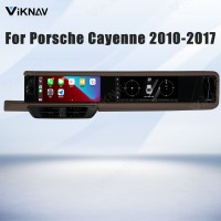 Android System 12.3 Inch+12.3 Inch Car Radio For Porsche Cayenne 2010-2017 Auto Stereo Wireless Carplay GPS Navigation Multimedia Player 128GB Dual Touch Screen (Saddle brown)