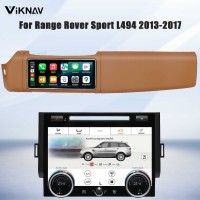 Viknav 12.3 inch Android Radio AC Panel For Land Rover Range Rover Sport L494 2013-2017 Wireless Carplay Android Auto Multimedia Player GPS Navigation Auto Stereo Air Conditioning Touch Screen(Brown)