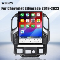 Viknav 15.6" Touch Screen Car Radio For Chevrolet Silverado GMC SIERRA 2019 2020 2021 2022 2023 Upgrade LCD Knob Android Auto GPS Navigation Wireless Carplay Multimedia Player Head Uint(128GB)