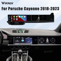 Android System Car Stereo Radio For Porsche Cayenne 2018-2023 Auto Stereo Wireless Carplay GPS Navigation Multimedia Player 128GB Dual 12.3 Inch Touch Screen
