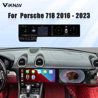 Android System Car Stereo Radio For Porsche 718 2016-2023 Auto Stereo Wireless Carplay GPS Navigation Multimedia Player Dual 12.3 Inch Touch Screen 128GB