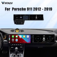 Android System Car Stereo Radio For Porsche 911 2012-2019 Auto Stereo Wireless Carplay GPS Navigation Multimedia Player Dual 12.3 Inch Touch Screen 128GB
