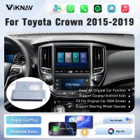 Viknav Linux Interface Box for Toyota Crown 2015-2019 Wireless CarPlay Android Auto GPS Navigation Original Car Radio Screen