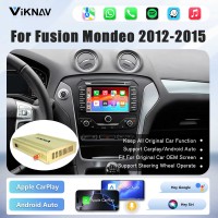 Viknav Linux Interface Decoder Box for Ford Fusion Mondeo 2012-2015 Wireless CarPlay Android Auto GPS Navigation Original Car Radio Touch Screen